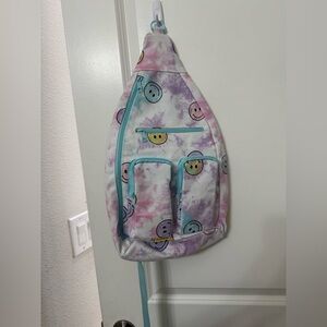 Smiley Face Tie-Dye Sling Kids Backpack